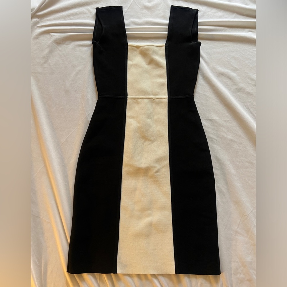Black and White Bodycon BCBG MAXAZRIA dress